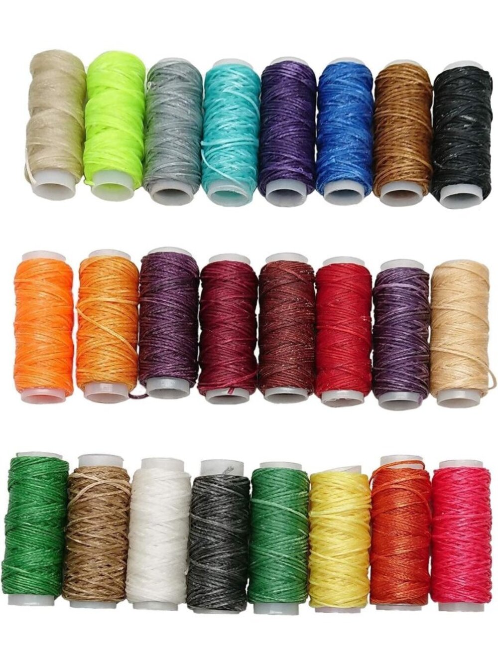 72 Colors Waxed Thread for Leather Sewing & Bookbinding - 13 Yards Each